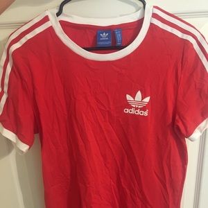 red adidas t shirt